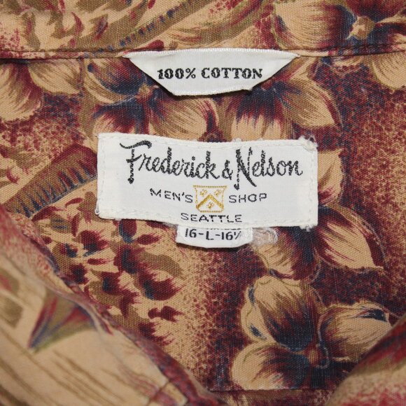 Vintage 1950’s-60’s aloha shirt made for Fredrick & Nelson Men’s Shop in Seattle - Picture 2 of 16